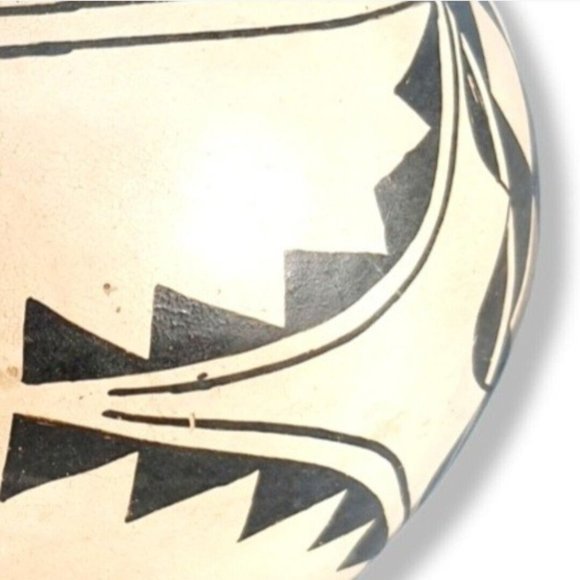 Santo Domingo Pueblo Pottery Olla Water Jug Pot Vase Southwest Native Amer Acoma - Picture 8 of 12